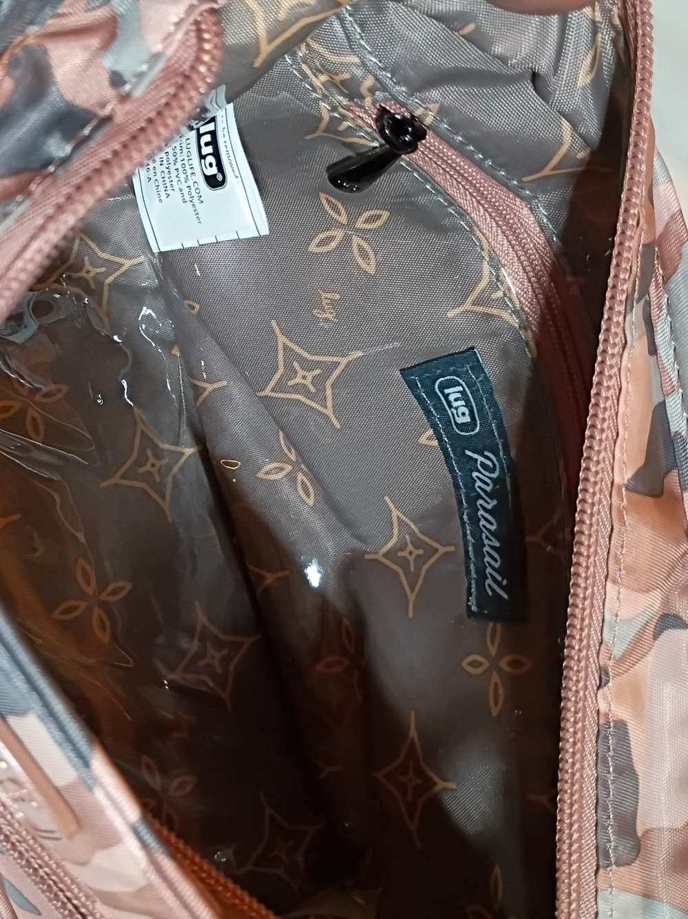 lug Parasail Toiletry Makeup Bag Pink and Gray Camo - Picture 6 of 8